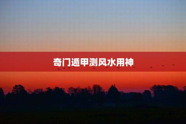 奇门遁甲测风水用神
