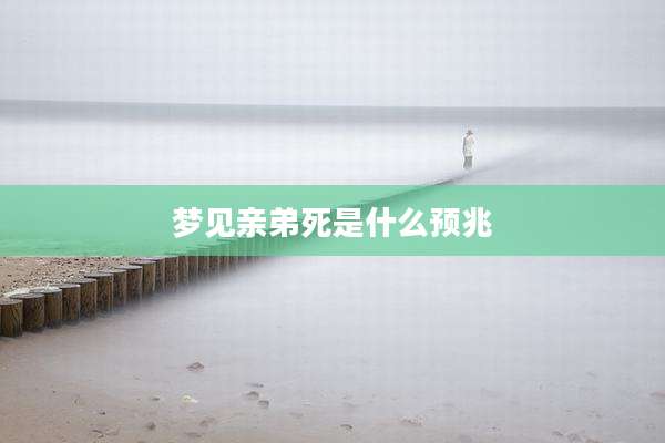 梦见亲弟死是什么预兆