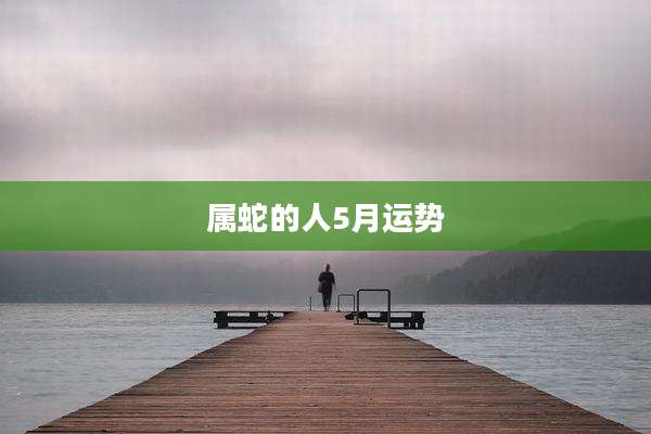 属蛇的人5月运势