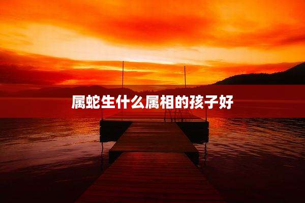 属蛇生什么属相的孩子好
