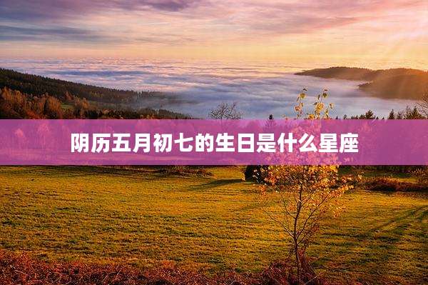 阴历五月初七的生日是什么星座