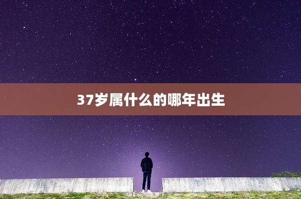 37岁属什么的哪年出生