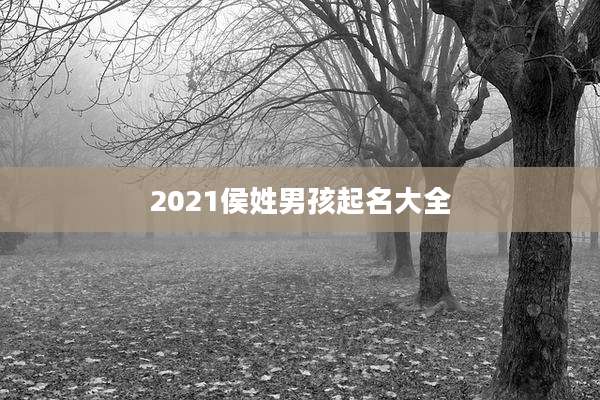 2021侯姓男孩起名大全