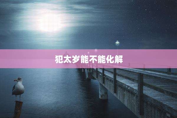犯太岁能不能化解