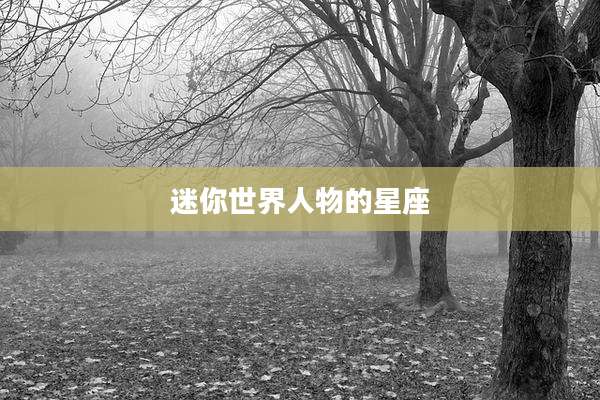 迷你世界人物的星座