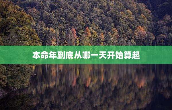 本命年到底从哪一天开始算起