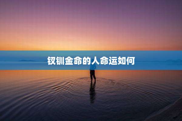 钗钏金命的人命运如何