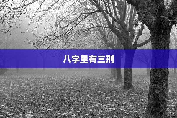 八字里有三刑