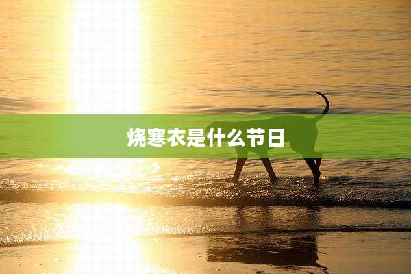 烧寒衣是什么节日
