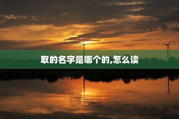 取的名字是哪个的,怎么读
