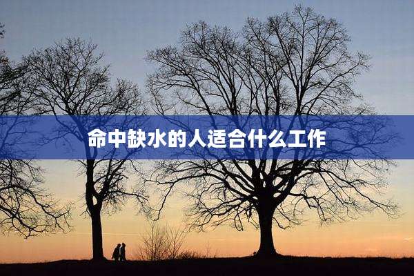 命中缺水的人适合什么工作