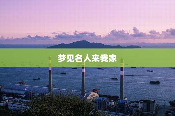 梦见名人来我家