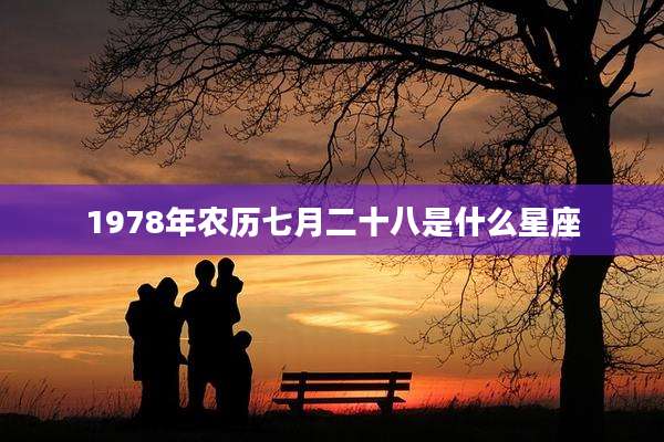 1978年农历七月二十八是什么星座