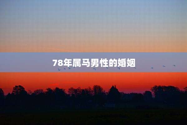 78年属马男性的婚姻