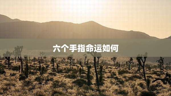 六个手指命运如何