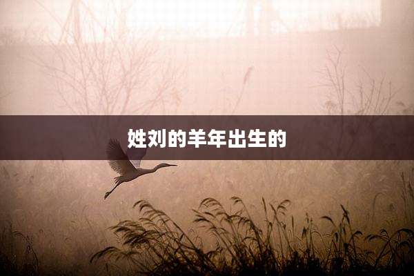 姓刘的羊年出生的