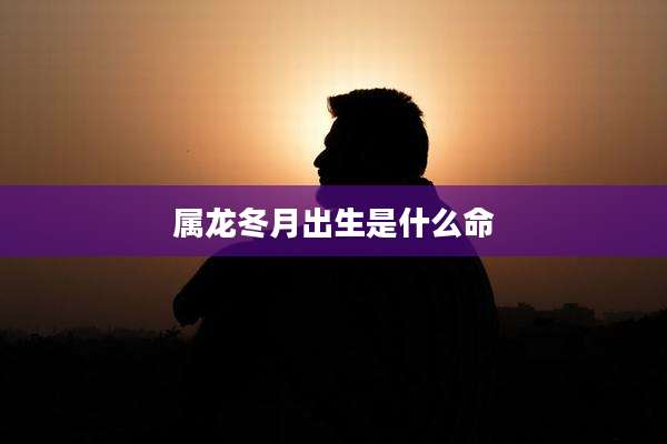 属龙冬月出生是什么命