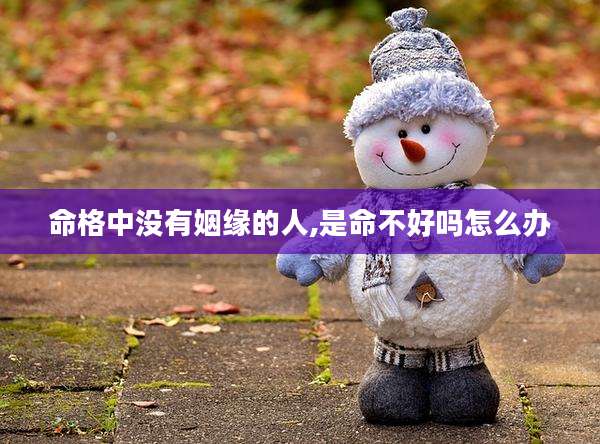 命格中没有姻缘的人,是命不好吗怎么办