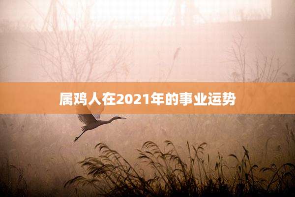 属鸡人在2021年的事业运势
