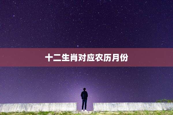 十二生肖对应农历月份