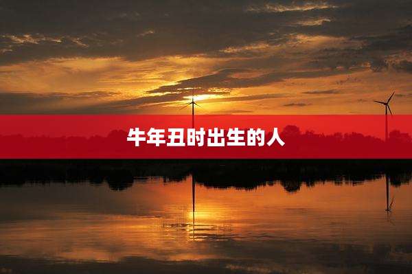 牛年丑时出生的人