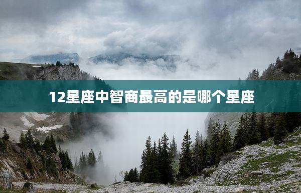 12星座中智商最高的是哪个星座