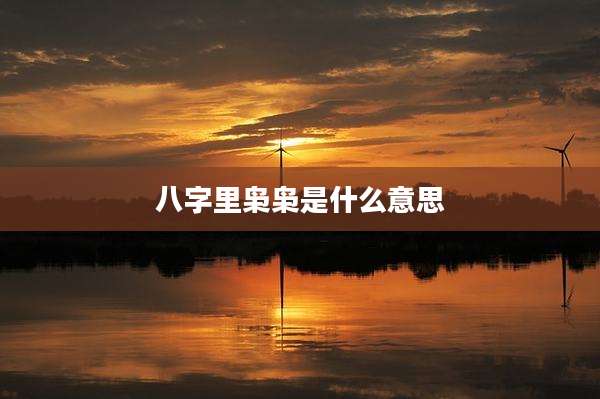 八字里枭枭是什么意思