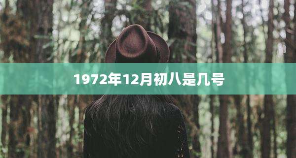 1972年12月初八是几号