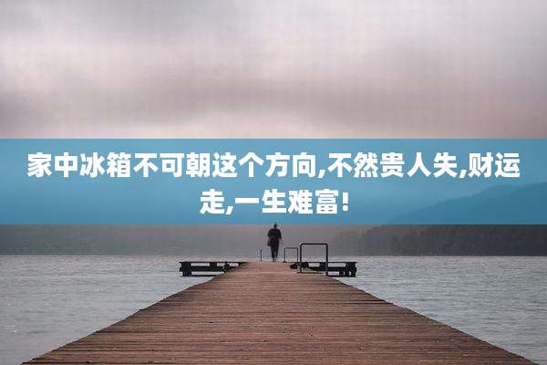 家中冰箱不可朝这个方向,不然贵人失,财运走,一生难富!