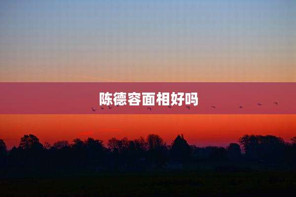 陈德容面相好吗
