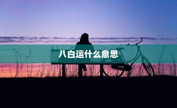 八白运什么意思