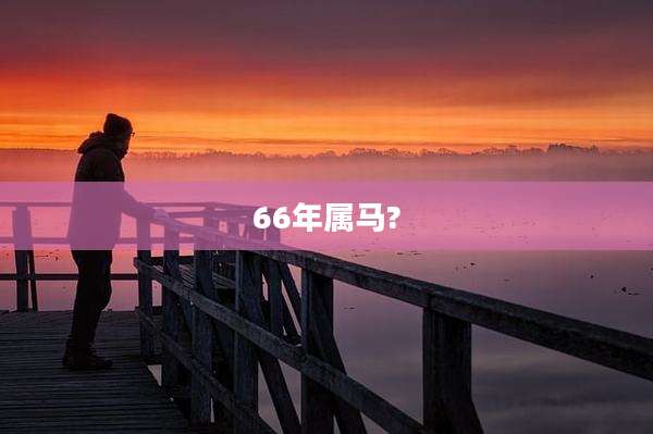 66年属马?