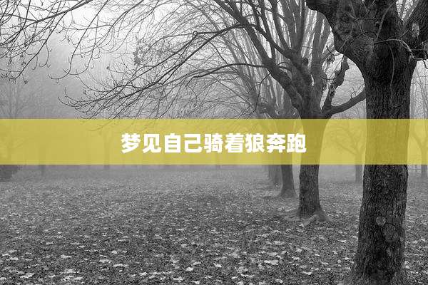 梦见自己骑着狼奔跑