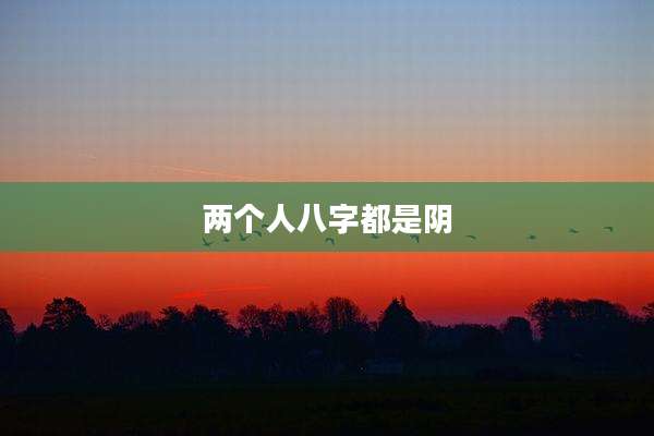 两个人八字都是阴