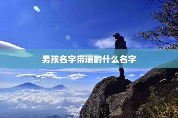 男孩名字带瑞的什么名字