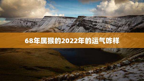 68年属猴的2022年的运气咋样