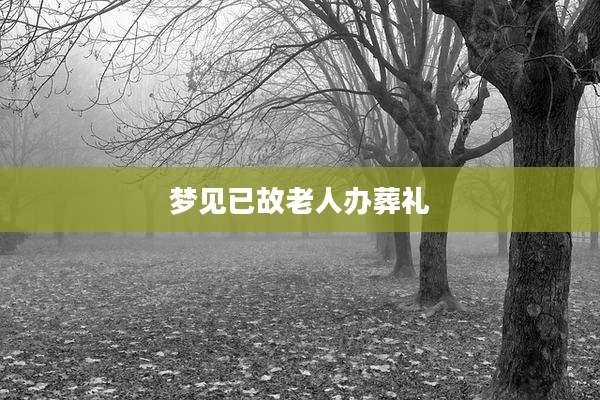 梦见已故老人办葬礼