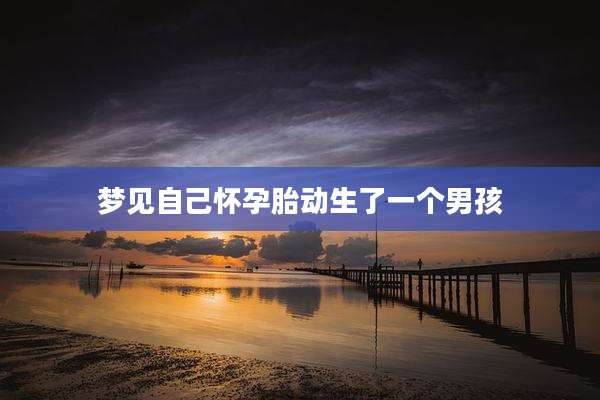 梦见自己怀孕胎动生了一个男孩