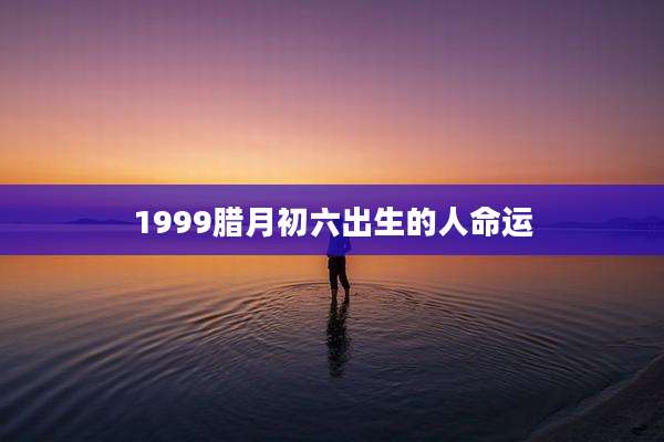 1999腊月初六出生的人命运