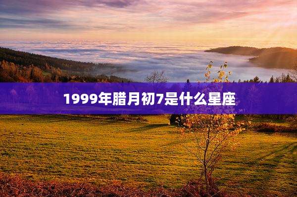 1999年腊月初7是什么星座