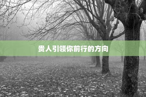贵人引领你前行的方向