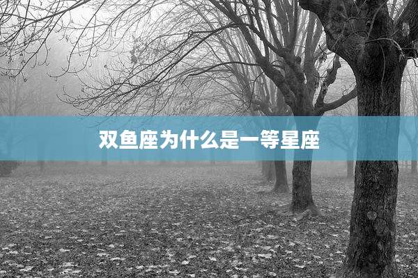 双鱼座为什么是一等星座