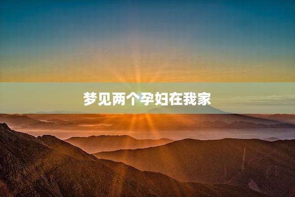 梦见两个孕妇在我家