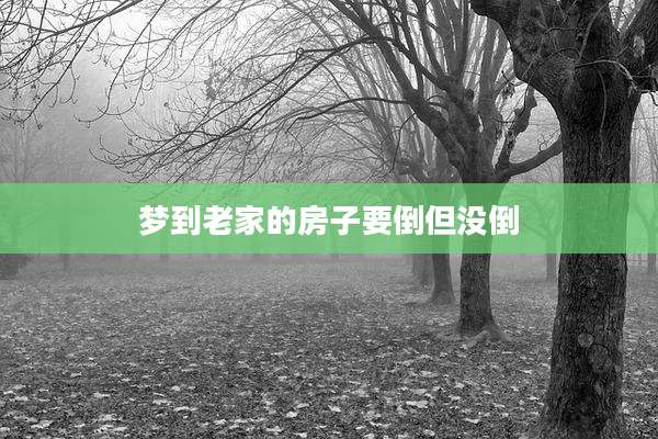 梦到老家的房子要倒但没倒