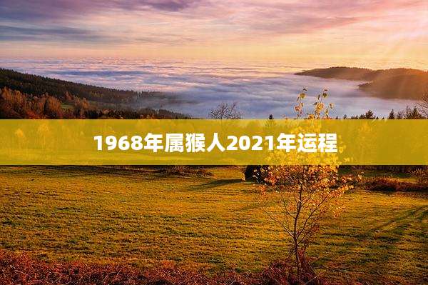 1968年属猴人2021年运程