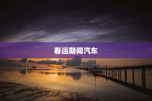 春运期间汽车