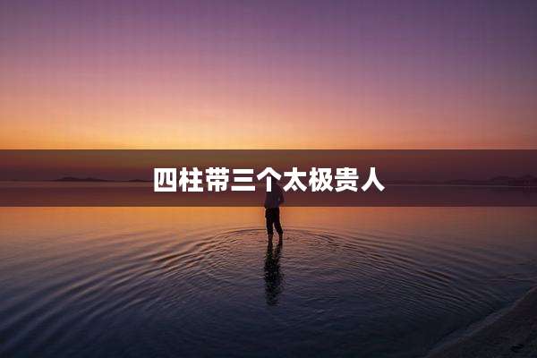 四柱带三个太极贵人