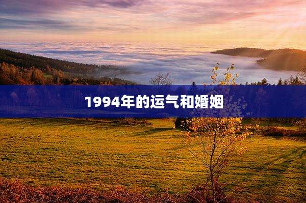 1994年的运气和婚姻