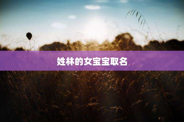 姓林的女宝宝取名