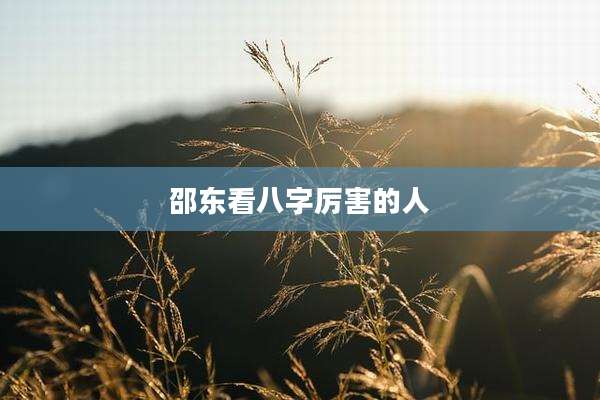 邵东看八字厉害的人